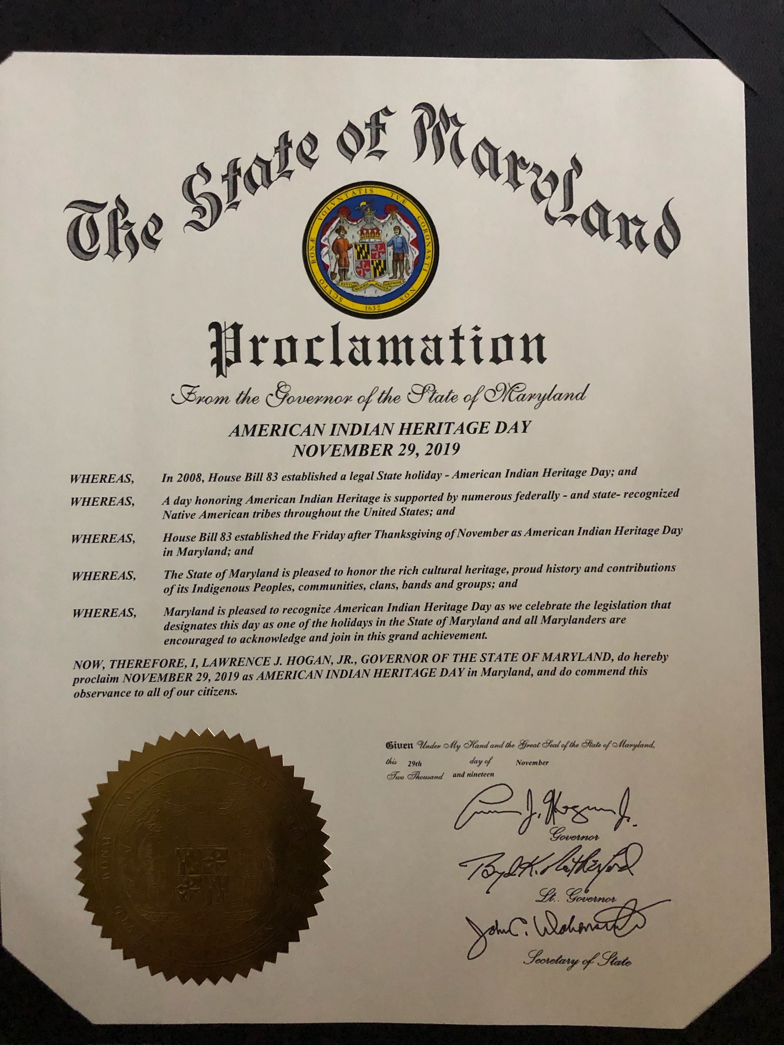 Accohannock tribe receives Maryland Indian Status